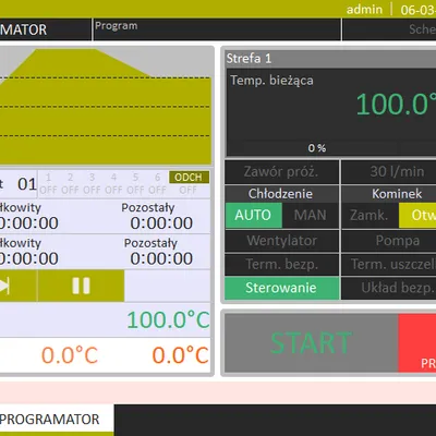 Programator panelu operatorskiego systemu sterowania piecami